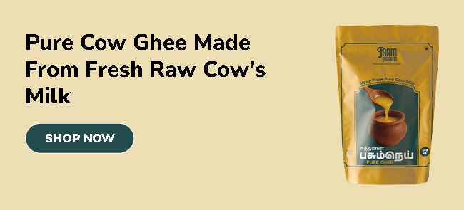 Premium ghee packet banner